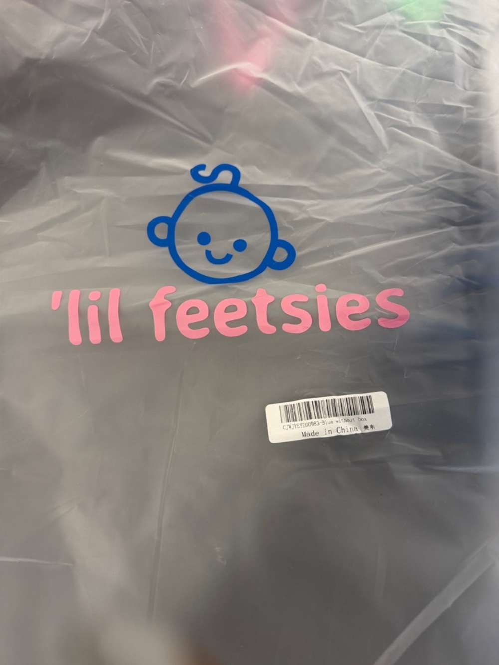 'lil feetsies Baby Logo Tote in Pink & Blue